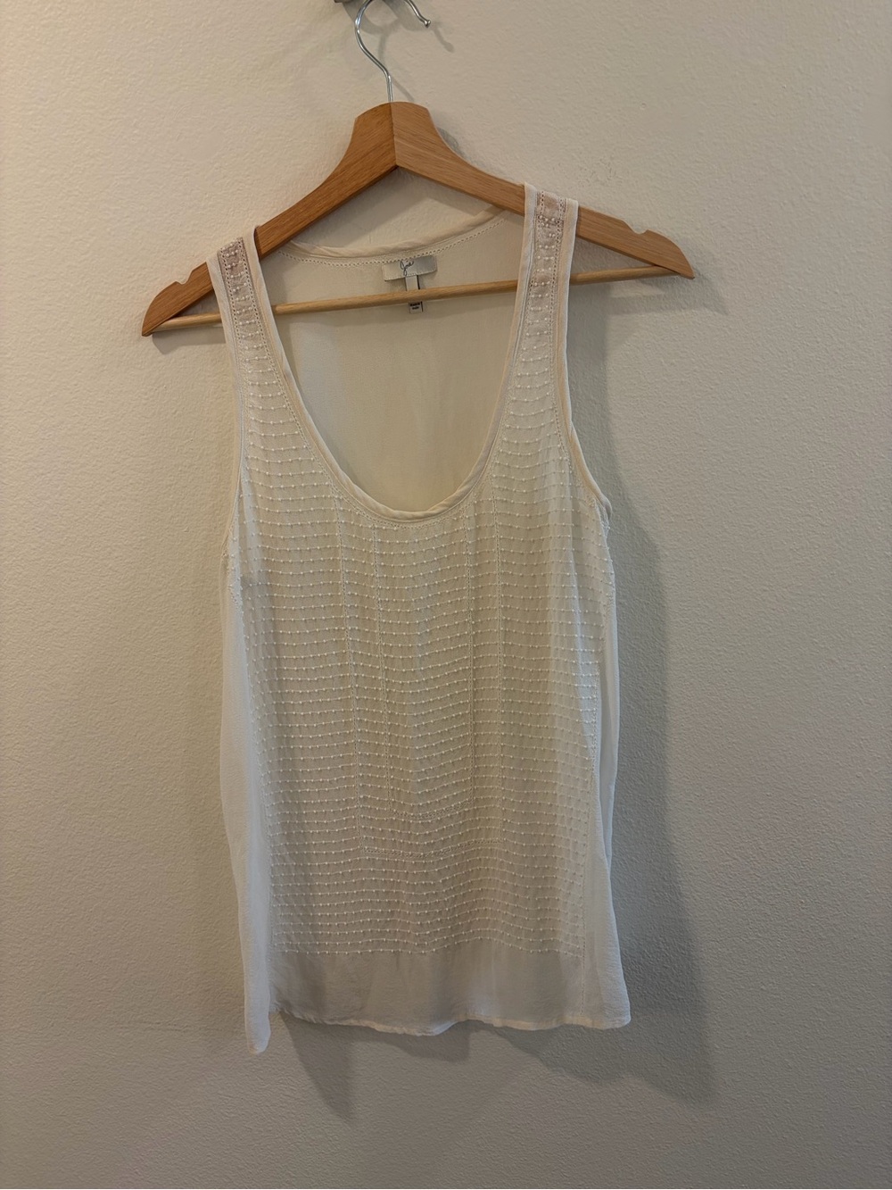 Joie Beaded Silk Tank Blouse